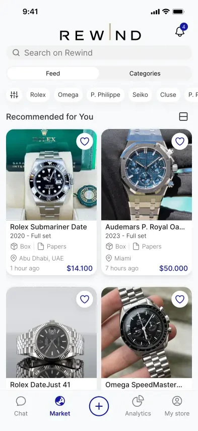 Browse feed